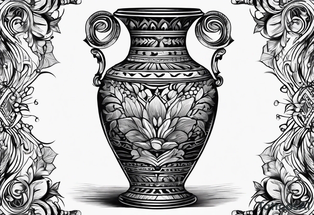 drawing ancient vase tattoo idea