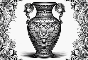 drawing ancient vase tattoo idea