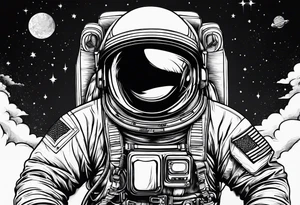 A rapping astronaut tattoo idea