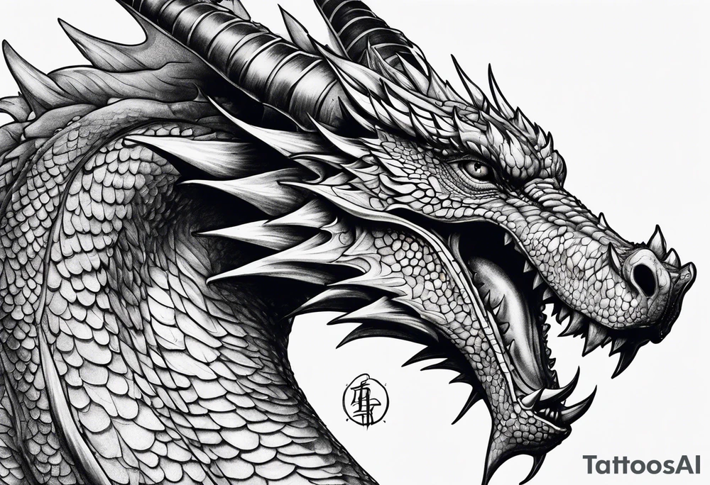 dead dragon tattoo idea