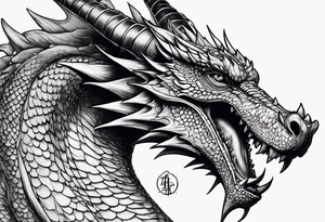 dead dragon tattoo idea