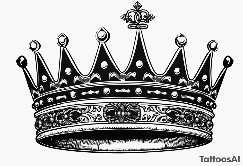 King crown with Chanel logo tattoo idea