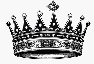 King crown with Chanel logo tattoo idea