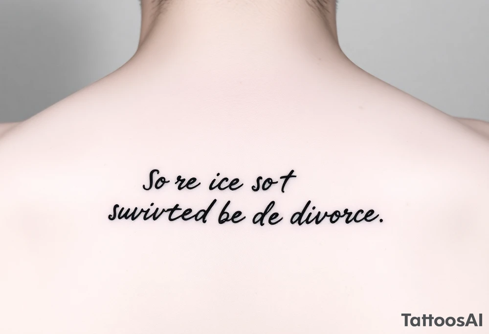 Reminder of surviving divorce tattoo idea