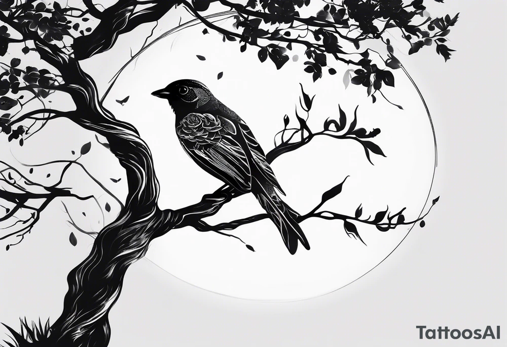 Bäume silhouette tattoo idea