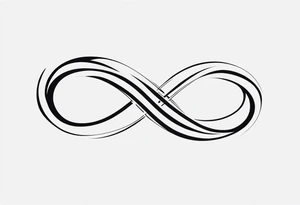 Five intertwined infinity symbols tattoo idea
