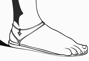 feminine ankle bracelet tattoo tattoo idea