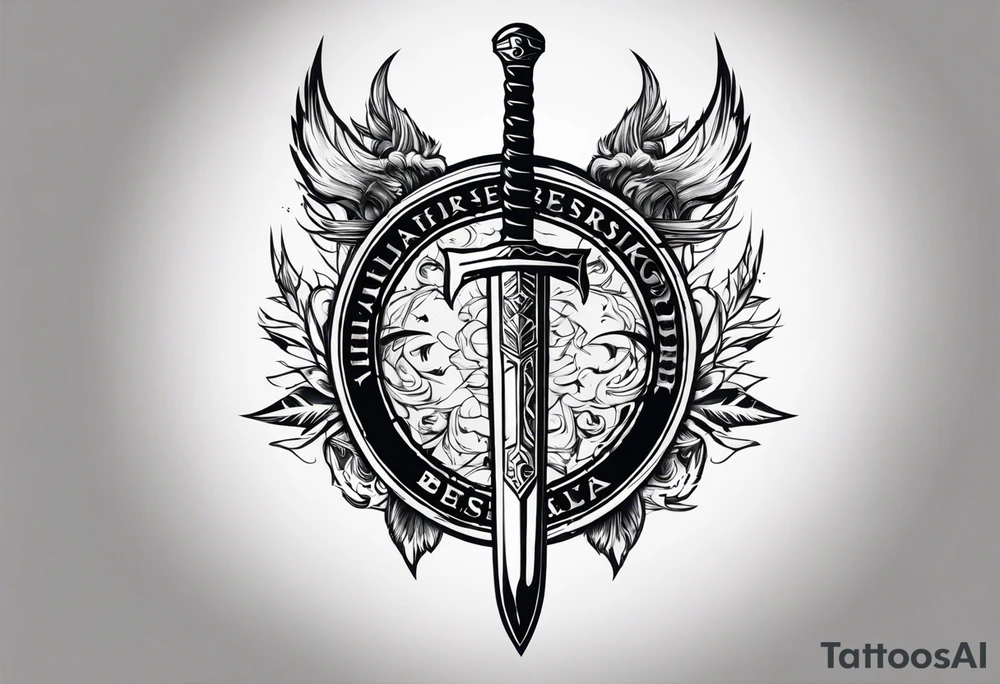 valhalla wounded sword berserker tattoo idea