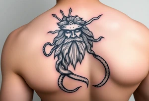 neptune god of sea tattoo idea