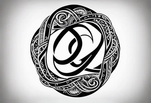 Double infinity symbol with TB5 shown once inside symbol tattoo idea