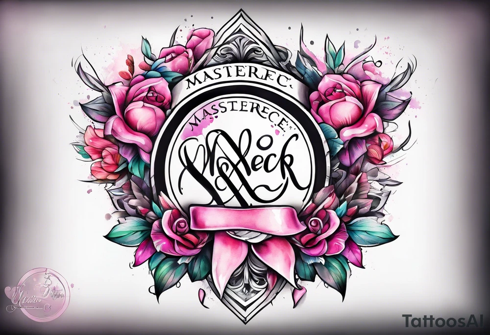 breast cancer ribbon survivor tattoo idea