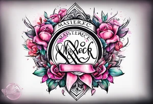 breast cancer ribbon survivor tattoo idea