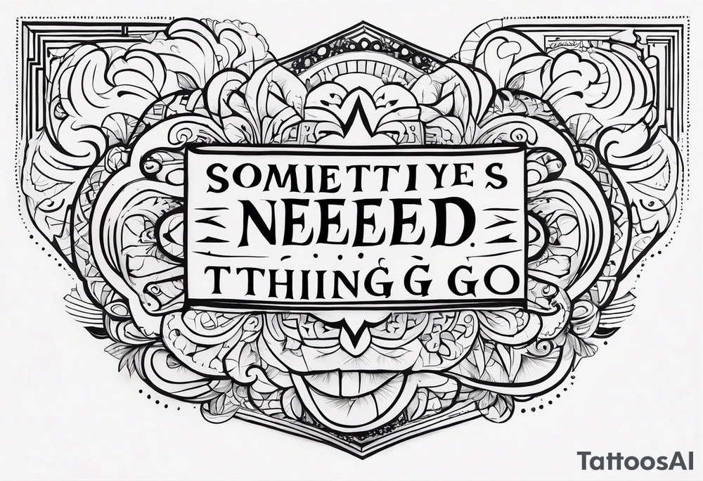 Sometimes you need to let things go tattoo idea