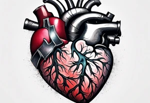 photograph of a human heart as you would see in a human body tattoo idea