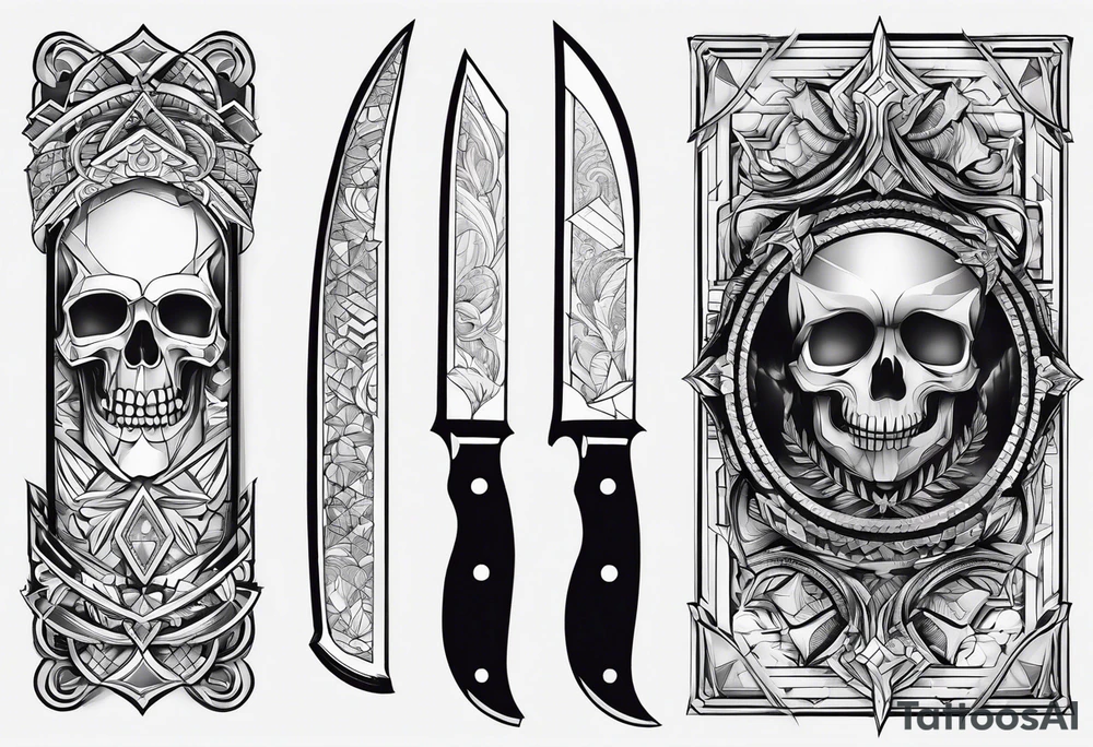 Knife, minimalistic tattoo idea