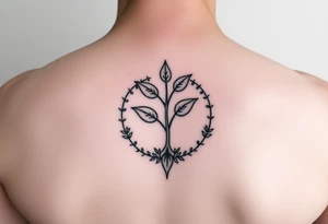 minimalistic sprout tattoo as a cycle that symbolizes that every year we just grow all over again tattoo idea