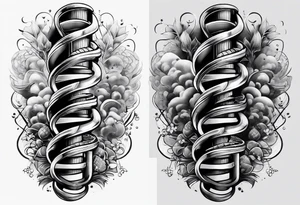 DNA double helix forearm tattoo idea