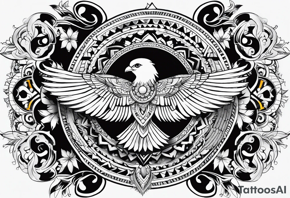 mandala, thunderbird,  heyoka tattoo idea