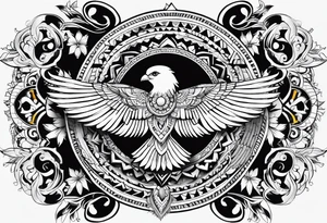 mandala, thunderbird,  heyoka tattoo idea