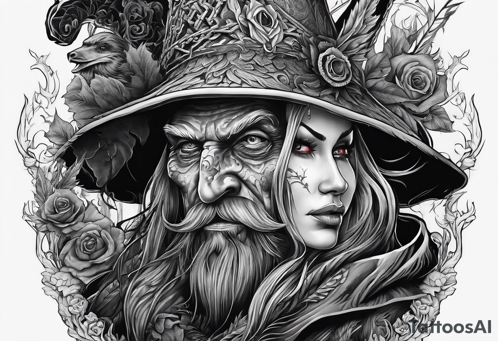 Baba yaga creepy tattoo idea