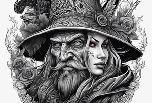 Baba yaga creepy tattoo idea