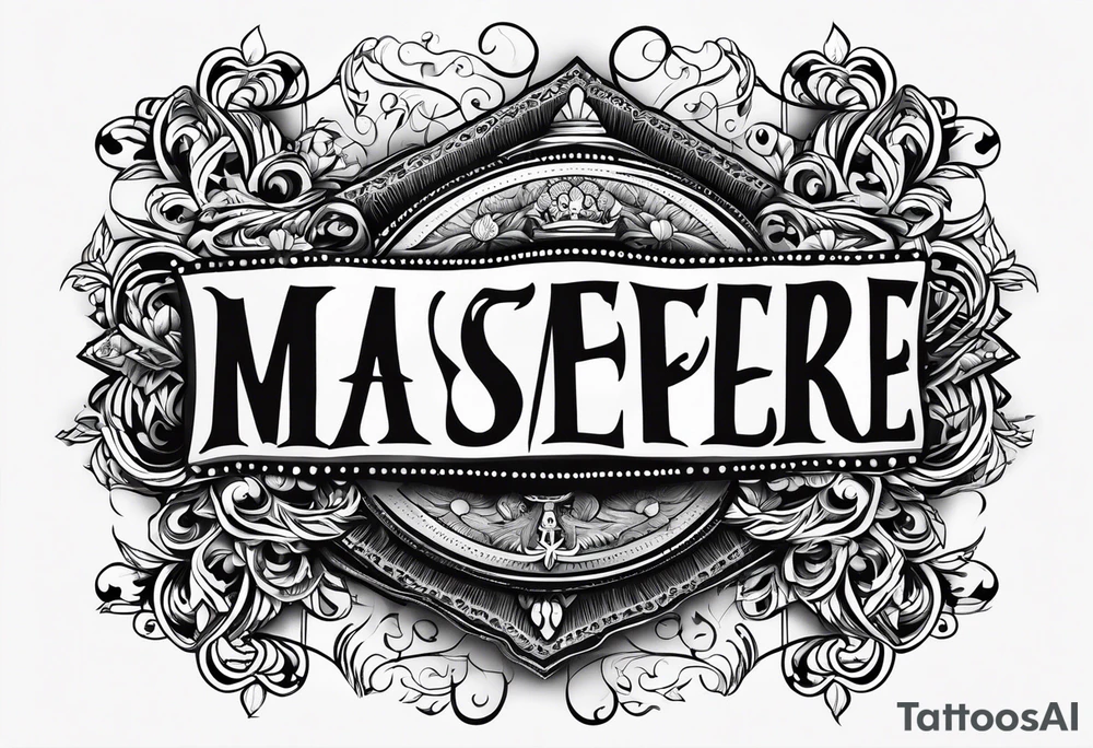 “Timafer” words with deck of cards and magic tattoo idea