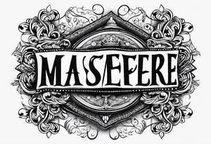 “Timafer” words with deck of cards and magic tattoo idea