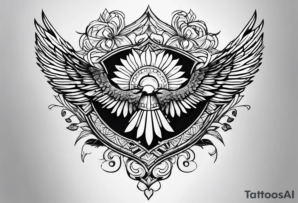 Patriotic, life, love, respect, dignity, feminine tattoo idea