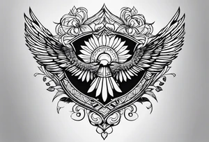 Patriotic, life, love, respect, dignity, feminine tattoo idea