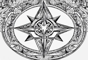 Pagan style tattoo circles triangles tattoo idea