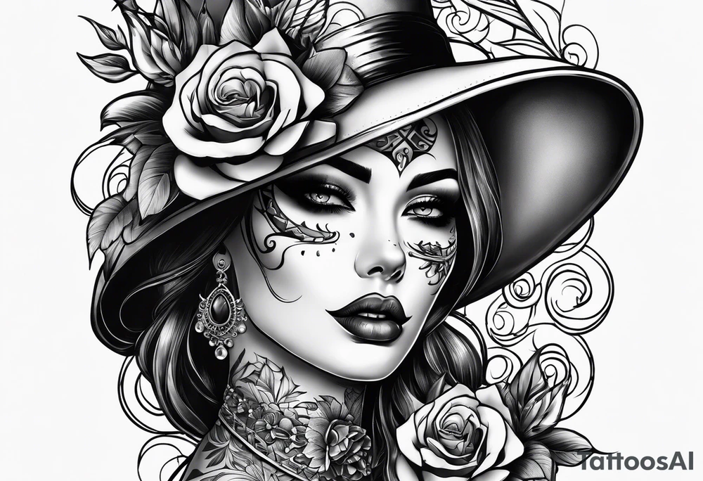 lady grim tattoo idea