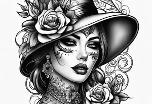 lady grim tattoo idea