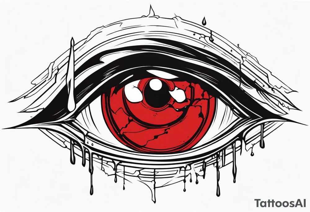 Alucard's eye bleeding tattoo in Hellsing tattoo idea