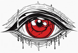 Alucard's eye bleeding tattoo in Hellsing tattoo idea