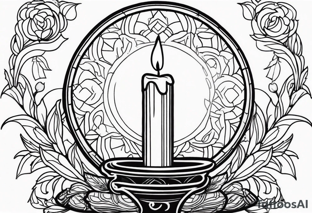 Candle in the darkness alone tattoo idea