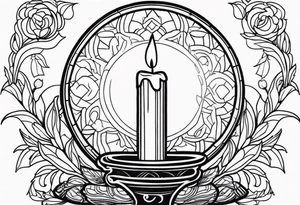 Candle in the darkness alone tattoo idea