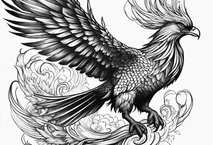 Rising phoenix tattoo idea