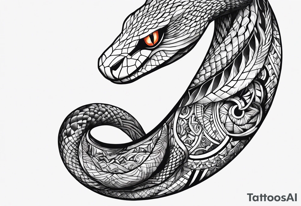 snake around full arm tattoo idea
