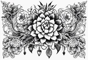 ornate floral sternum tattoo tattoo idea