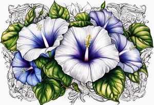 morning glory design tattoo idea