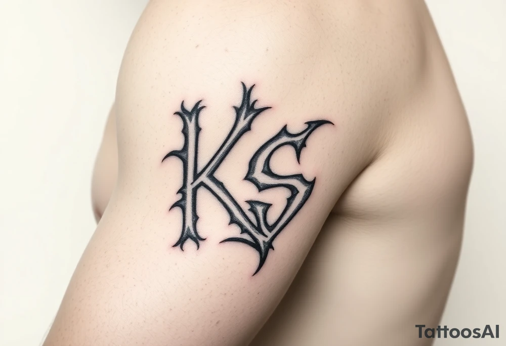 Hongo que tenga escritas las letras "KS" tattoo idea
