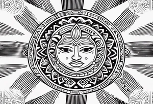 sun and freedom maori tattoo idea