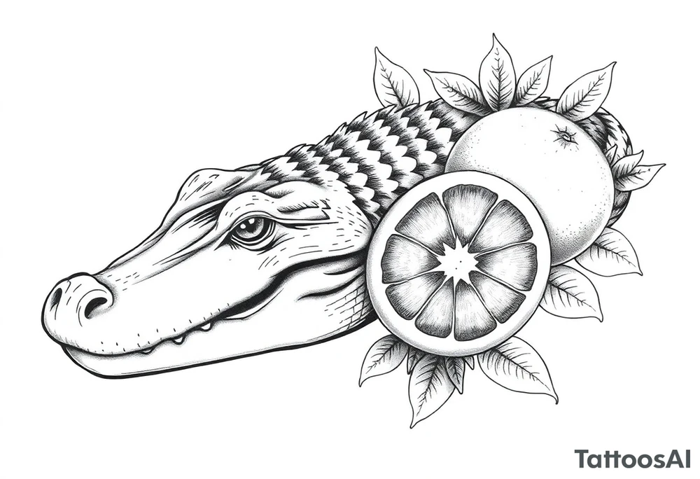 gator an oranges tattoo idea