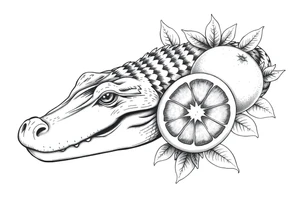 gator an oranges tattoo idea