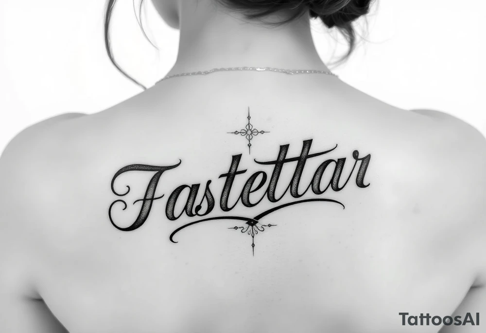 A woman has a tattoo on her rib in a delicate font -  Istvan tattoo idea