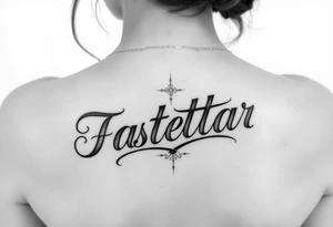 A woman has a tattoo on her rib in a delicate font -  Istvan tattoo idea