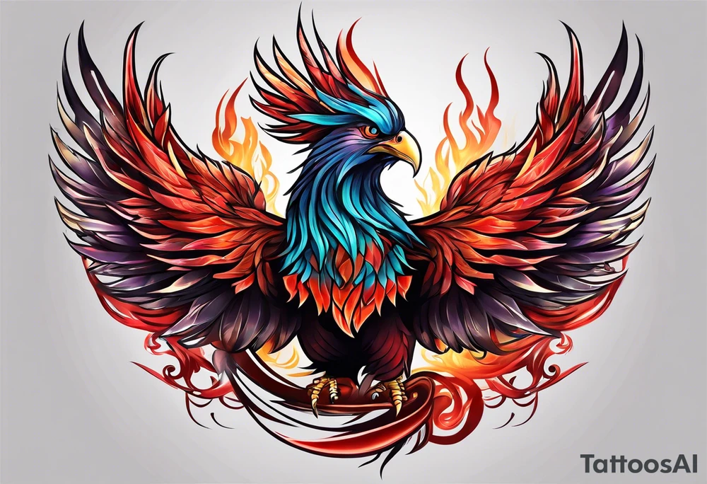 phoenix red tattoo idea
