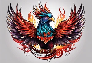 phoenix red tattoo idea