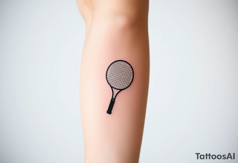 Racket sports tattoo which should have table tennis, badminton and tennis tattoo idea