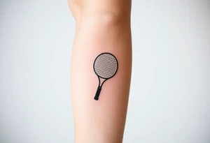 Racket sports tattoo which should have table tennis, badminton and tennis tattoo idea